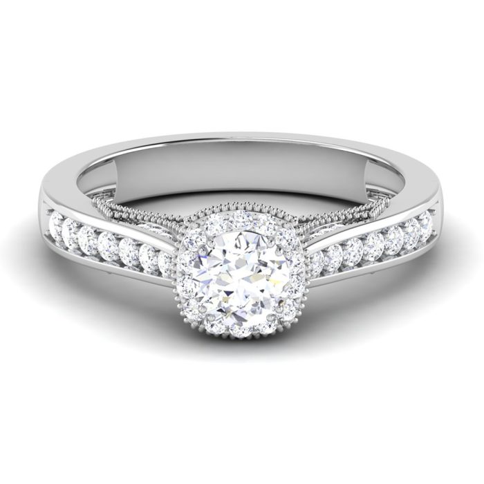 0.80 ct Natural Diamond Solitaire Engagement Wedding Rings 14k Gold - Image 2