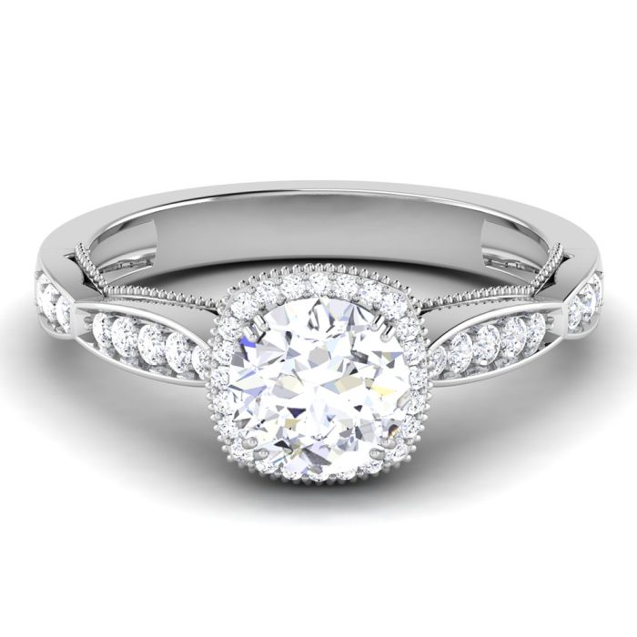 0.96 ct Natural Diamond Solitaire Engagement Wedding Rings 14k Gold - Image 2