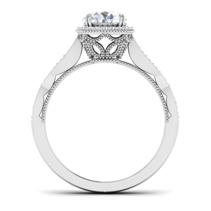0.96 ct Natural Diamond Solitaire Engagement Wedding Rings 14k Gold - Image 5
