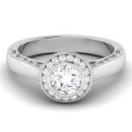 0.77 ct Natural Diamond Solitaire Engagement Wedding Rings 14k Gold - Image 2