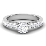 0.75 ct Natural Diamond Solitaire Engagement Wedding Rings 14k Gold - Image 2