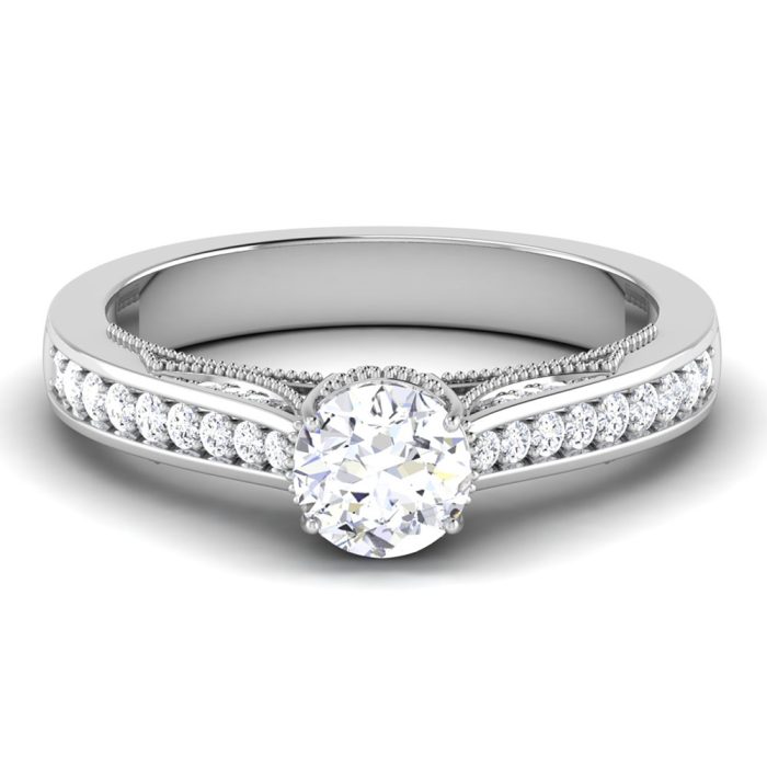 0.75 ct Natural Diamond Solitaire Engagement Wedding Rings 14k Gold - Image 2