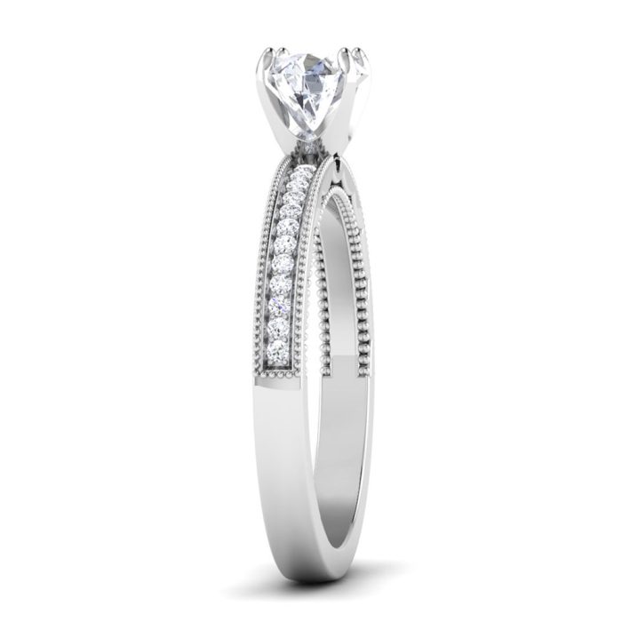 0.75 ct Natural Diamond Solitaire Engagement Wedding Rings 14k Gold - Image 4