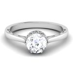 0.79 ct Natural Diamond Solitaire Engagement Wedding Rings 14k Gold - Image 2