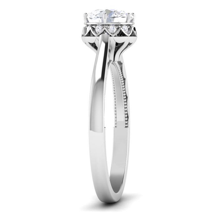 0.79 ct Natural Diamond Solitaire Engagement Wedding Rings 14k Gold - Image 4