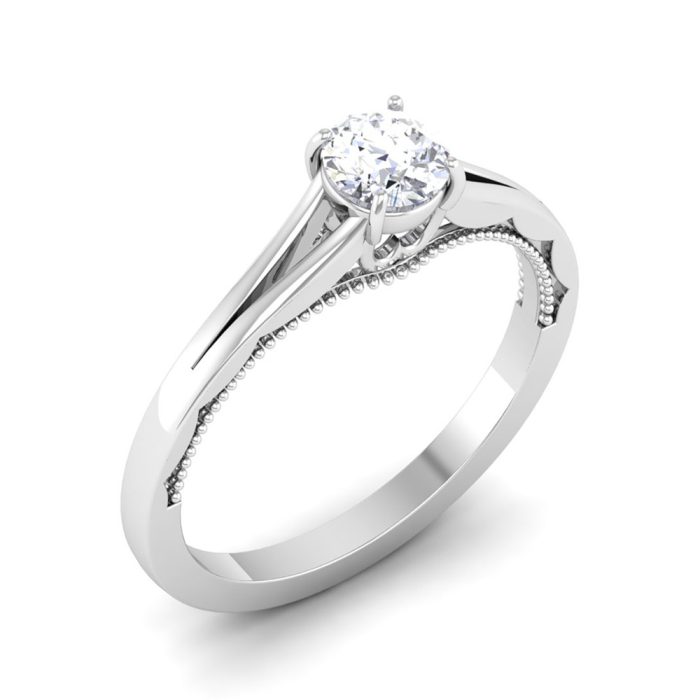 0.50 ct Natural Diamond Solitaire Engagement Wedding Rings 14k Gold - Image 1
