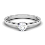 0.50 ct Natural Diamond Solitaire Engagement Wedding Rings 14k Gold - Image 2