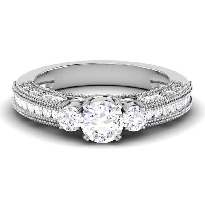 1.27 ct Natural Diamond Solitaire Engagement Wedding Rings 14k Gold - Image 2