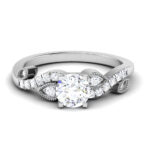0.96 ct Natural Diamond Solitaire Engagement Wedding Rings 14k Gold - Image 2