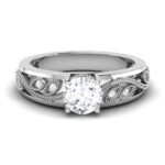 1.00 ct Natural Diamond Solitaire Engagement Wedding Rings 14k Gold - Image 2