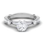 1.00 ct Natural Diamond Solitaire Engagement Wedding Rings 14k Gold - Image 2
