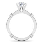 1.00 ct Natural Diamond Solitaire Engagement Wedding Rings 14k Gold - Image 5