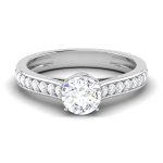 1.00 ct Natural Diamond Solitaire Engagement Wedding Rings 14k Gold - Image 2
