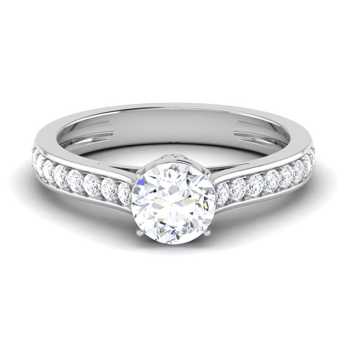 1.00 ct Natural Diamond Solitaire Engagement Wedding Rings 14k Gold - Image 2