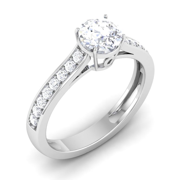 1.00 ct Natural Diamond Solitaire Engagement Wedding Rings 14k Gold - Image 1