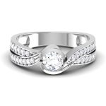 0.73 ct Natural Diamond Solitaire Engagement Wedding Rings 14k Gold - Image 2