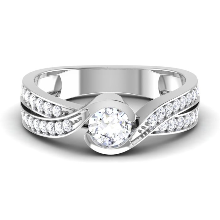 0.73 ct Natural Diamond Solitaire Engagement Wedding Rings 14k Gold - Image 2