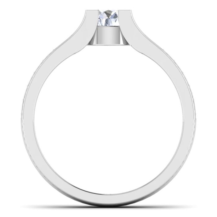 0.96 ct Natural Diamond Solitaire Engagement Wedding Rings 14k Gold - Image 5