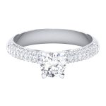 0.73 ct Natural Diamond Solitaire Engagement Wedding Rings 14k Gold - Image 2