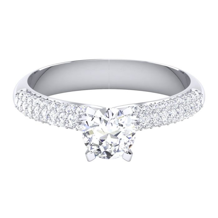 0.73 ct Natural Diamond Solitaire Engagement Wedding Rings 14k Gold - Image 2