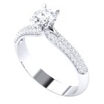 0.73 ct Natural Diamond Solitaire Engagement Wedding Rings 14k Gold