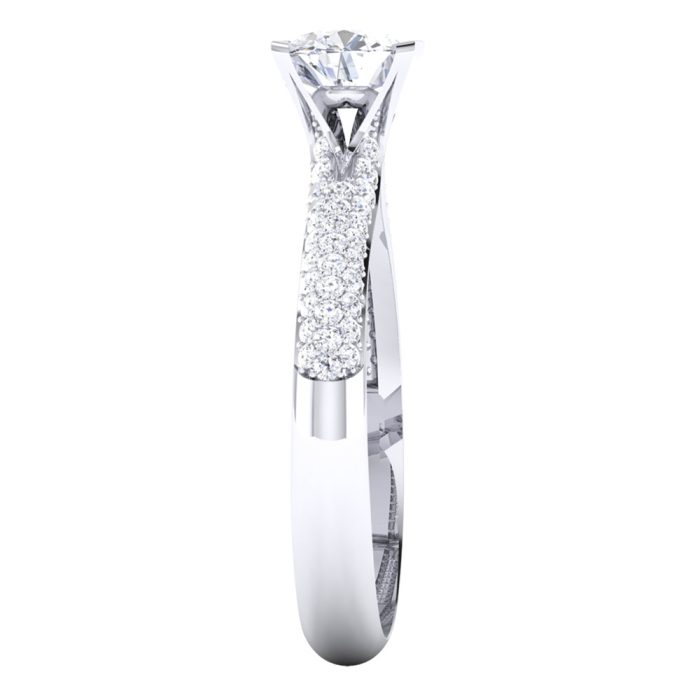 0.73 ct Natural Diamond Solitaire Engagement Wedding Rings 14k Gold - Image 4