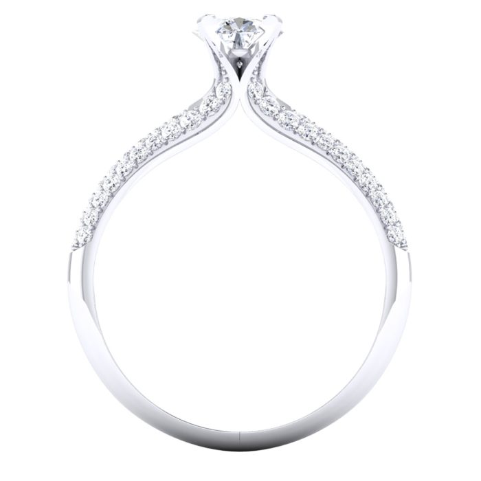 0.73 ct Natural Diamond Solitaire Engagement Wedding Rings 14k Gold - Image 5