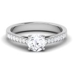 0.73 ct Natural Diamond Solitaire Engagement Wedding Rings 14k Gold - Image 2