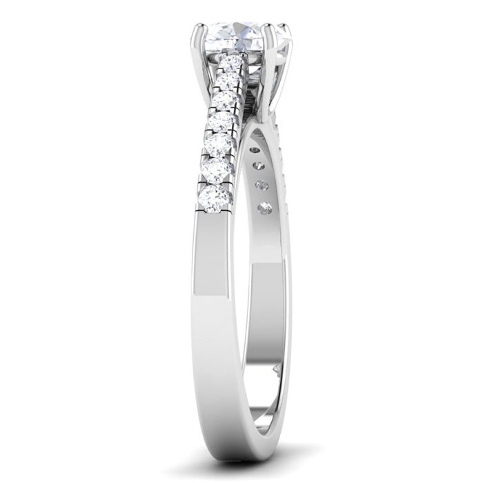 0.73 ct Natural Diamond Solitaire Engagement Wedding Rings 14k Gold - Image 4