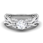 0.91 ct Natural Diamond Solitaire Engagement Wedding Rings 14k Gold - Image 2