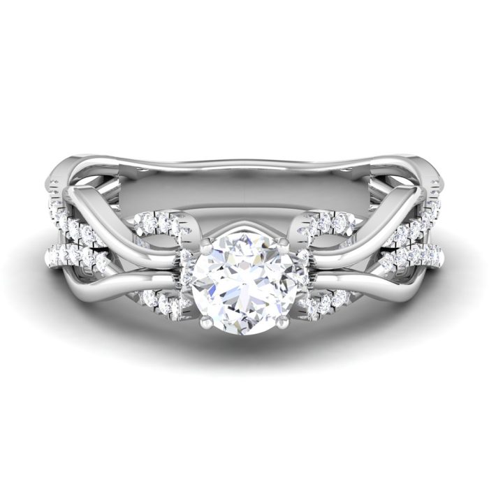 0.91 ct Natural Diamond Solitaire Engagement Wedding Rings 14k Gold - Image 2