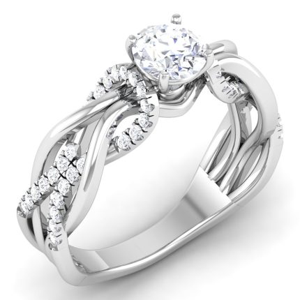 0.91 ct Natural Diamond Solitaire Engagement Wedding Rings 14k Gold