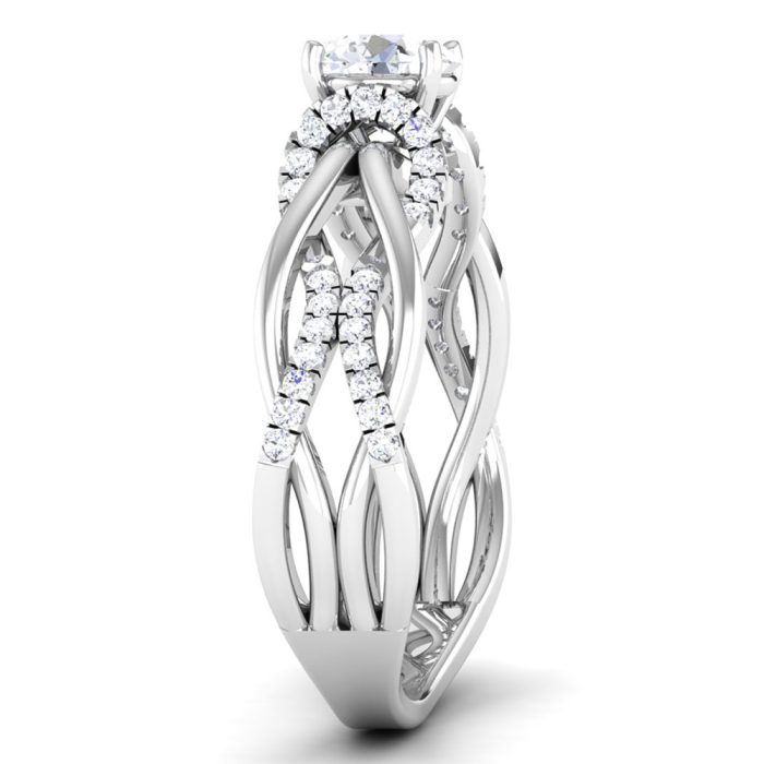 0.91 ct Natural Diamond Solitaire Engagement Wedding Rings 14k Gold - Image 4