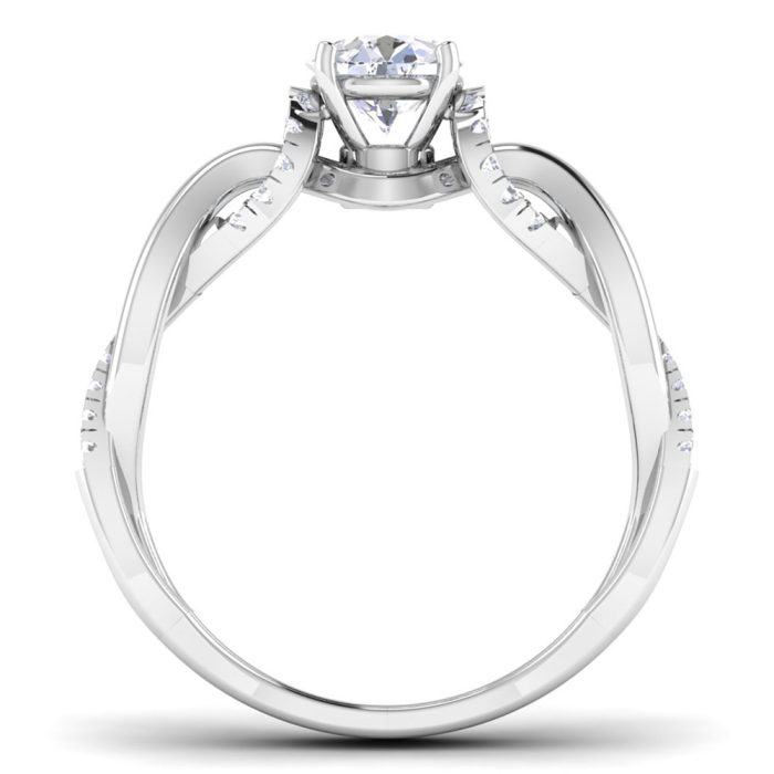 0.91 ct Natural Diamond Solitaire Engagement Wedding Rings 14k Gold - Image 5