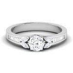0.73 ct Natural Diamond Solitaire Engagement Wedding Rings 14k Gold - Image 2