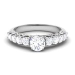 1.00 ct Natural Diamond Solitaire Engagement Wedding Rings 14k Gold - Image 2
