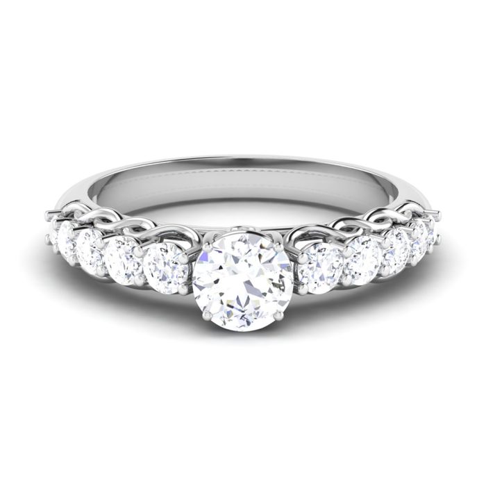 1.00 ct Natural Diamond Solitaire Engagement Wedding Rings 14k Gold - Image 2