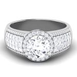 3.33 ct Natural Diamond Solitaire Engagement Wedding Rings 14k Gold - Image 2