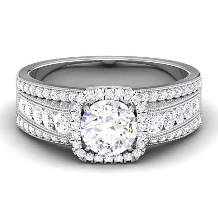 1.00 ct Natural Diamond Solitaire Engagement Wedding Rings 14k Gold - Image 2
