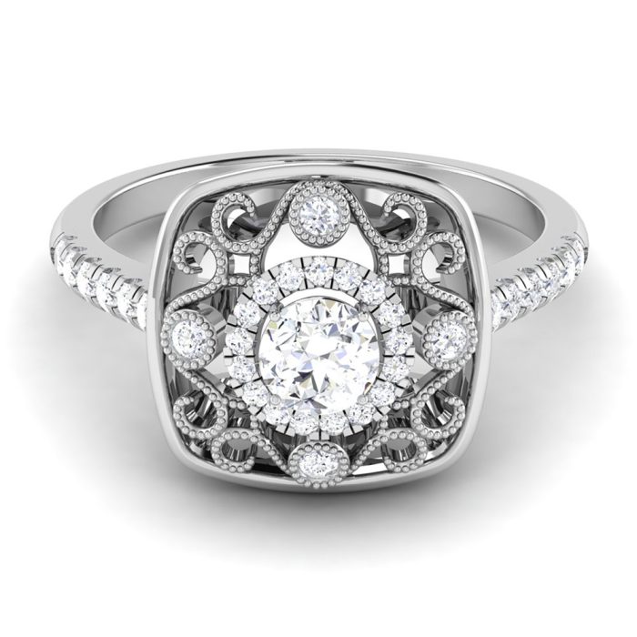 0.83 ct Natural Diamond Solitaire Engagement Wedding Rings 14k Gold - Image 2