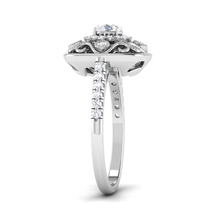 0.83 ct Natural Diamond Solitaire Engagement Wedding Rings 14k Gold - Image 4