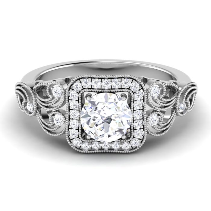 0.91 ct Natural Diamond Solitaire Engagement Wedding Rings 14k Gold - Image 2