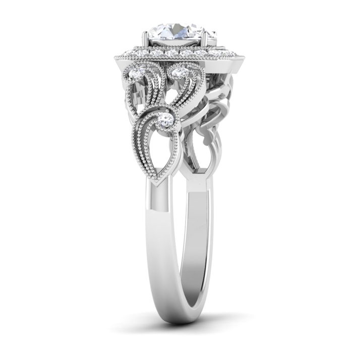 0.91 ct Natural Diamond Solitaire Engagement Wedding Rings 14k Gold - Image 4