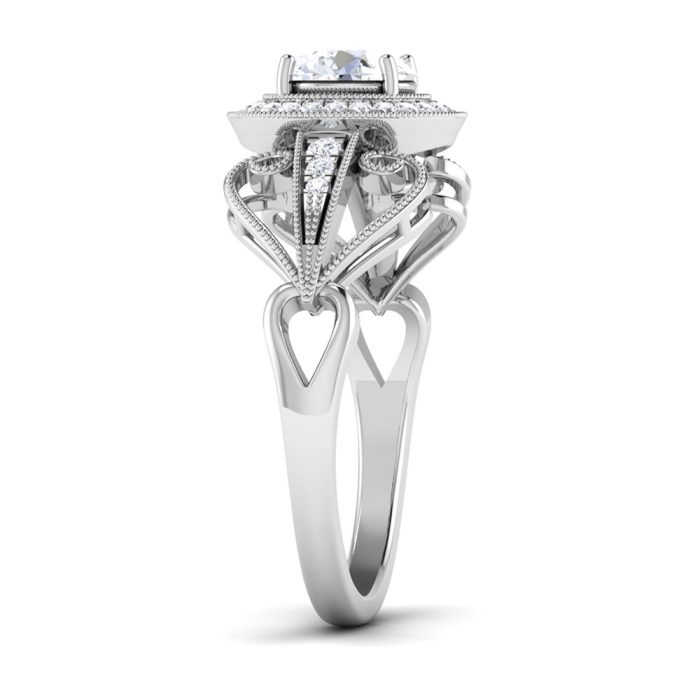 0.87 ct Natural Diamond Solitaire Engagement Wedding Rings 14k Gold - Image 4