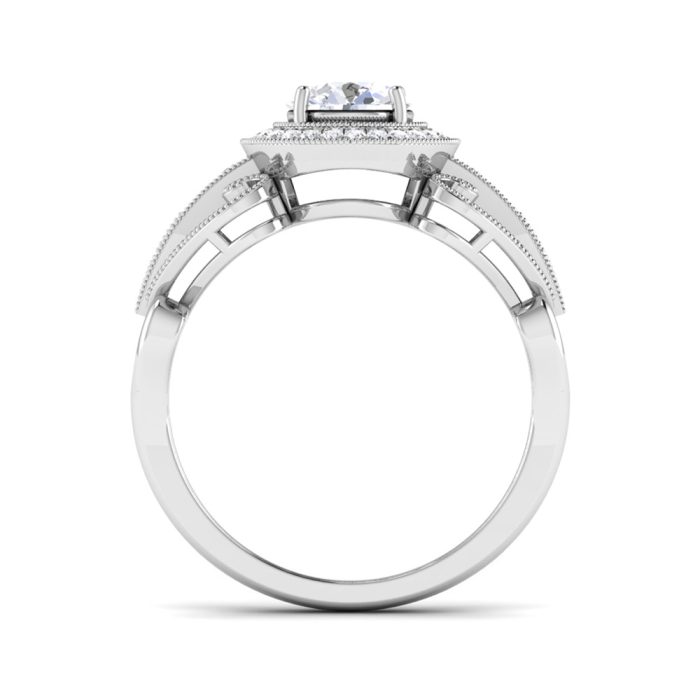0.87 ct Natural Diamond Solitaire Engagement Wedding Rings 14k Gold - Image 5