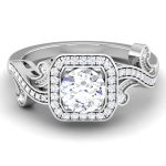 0.95 ct Natural Diamond Solitaire Engagement Wedding Rings 14k Gold - Image 2