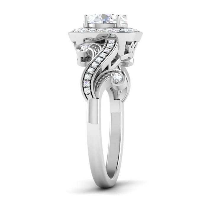 0.95 ct Natural Diamond Solitaire Engagement Wedding Rings 14k Gold - Image 4