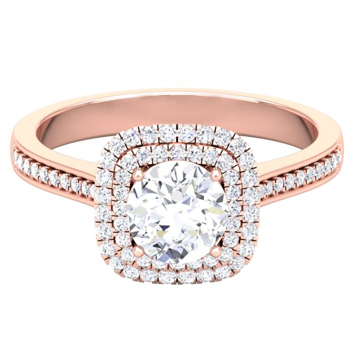 1.36 ct Natural Diamond Solitaire Engagement Wedding Rings 14k Gold - Image 2
