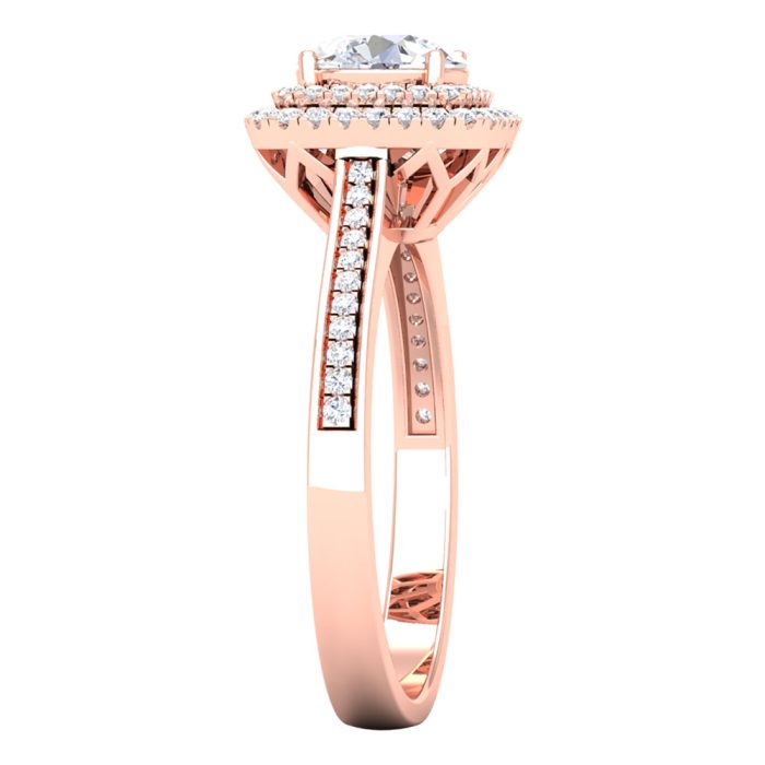 1.36 ct Natural Diamond Solitaire Engagement Wedding Rings 14k Gold - Image 4