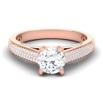 1.54 ct Natural Diamond Solitaire Engagement Wedding Rings14k Gold - Image 2